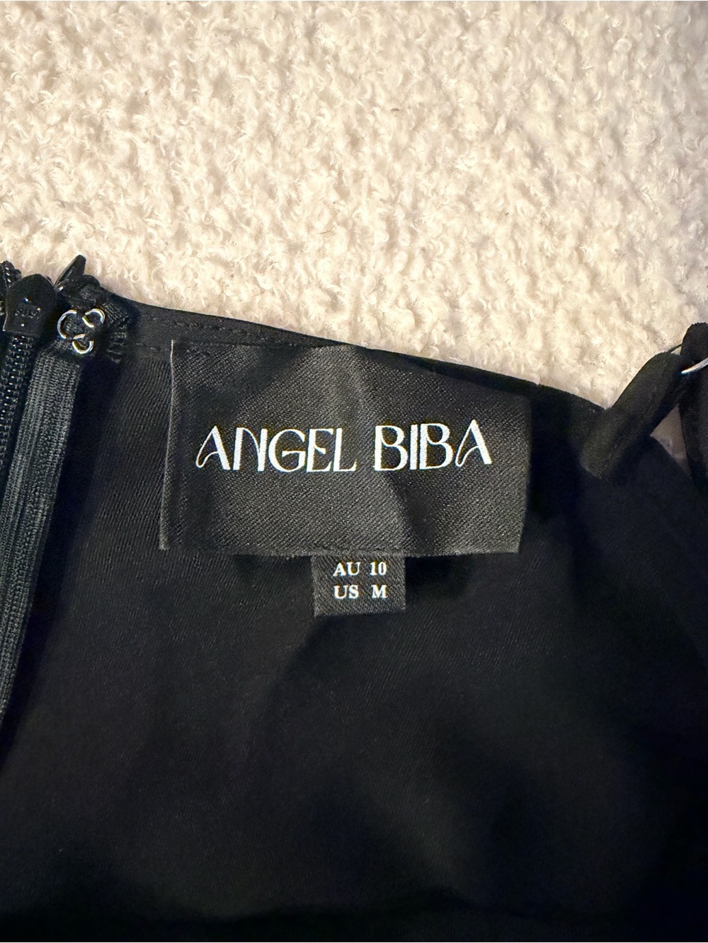 Angel Biba Black Maxi Slip Dress with Coral and Pink Floral Embroidery - Picture 2 of 2